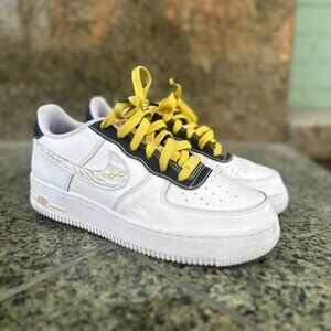 Nike Air Force 1 Low - Gold Link Zebra - Size 6 usy